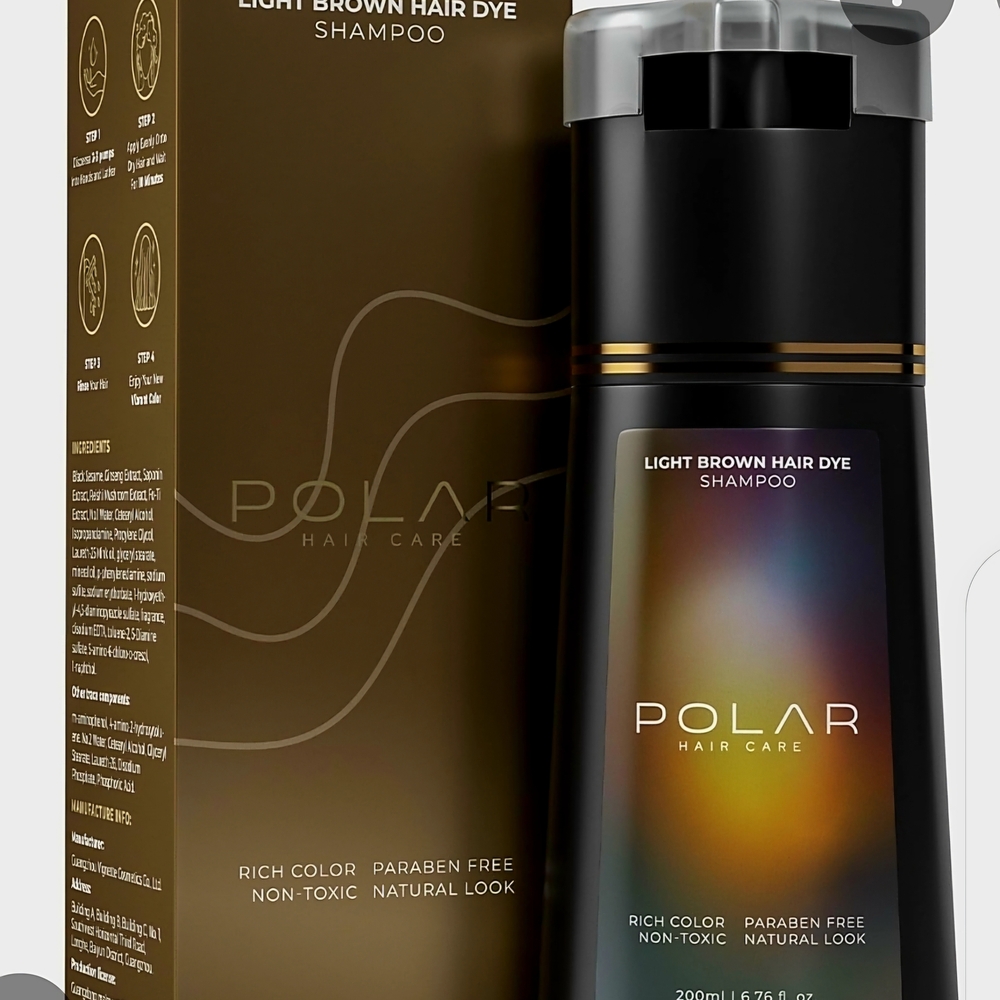 POLAR Light Brown Hair Dye Shampoo Qty Of Two